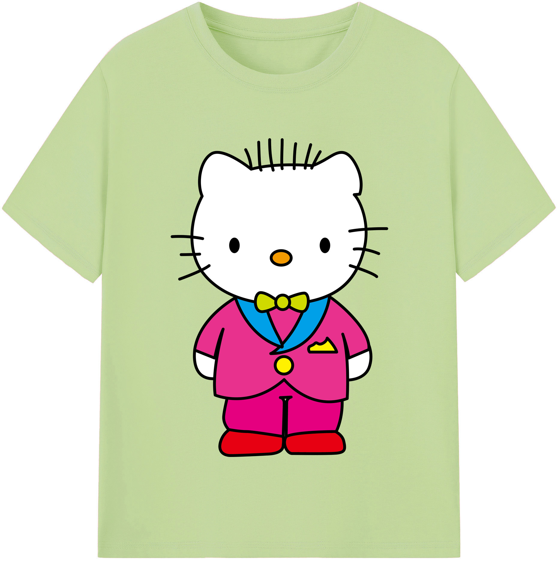 （画像用） Hello Kitty ハローキティ 綿100％半袖Tシャツ（フロントプリント）